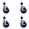 Service Caster 5'' Solid Poly Swivel 1-7/8'' Expanding Stem Caster Set with Brake, 4PK SCC-EX20S514-SPUS-TLB-178-4 - alternate 1